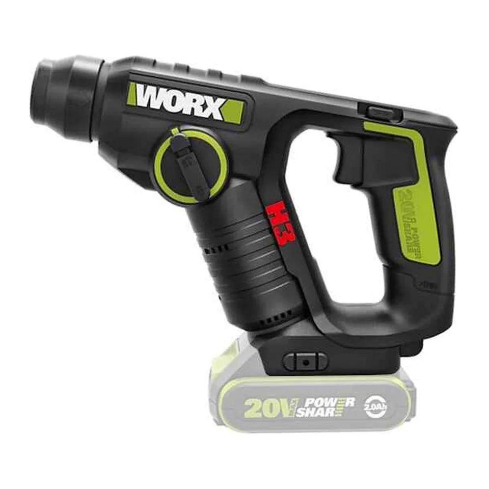 Máy Khoan Búa Dùng Pin 20V (1 Pin 5Ah + 1 Sạc 2Ah) Worx WU380.15.2B