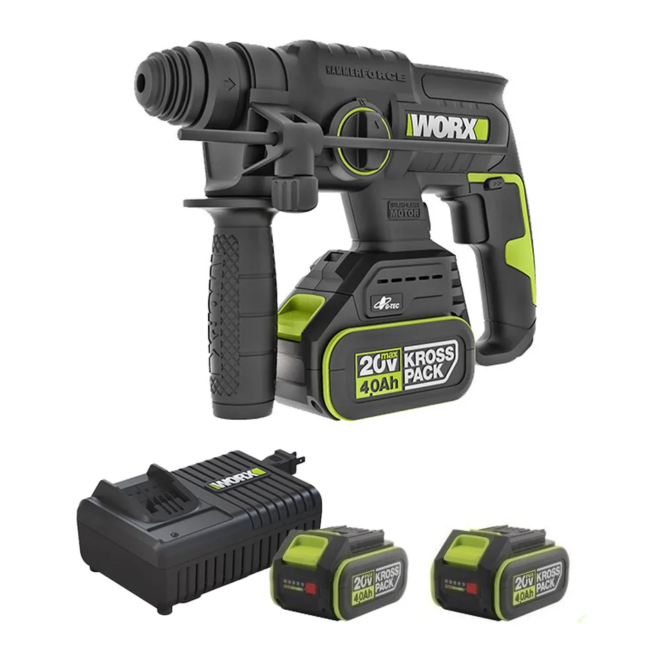 Máy khoan búa dùng pin 20V Worx WU387 (2 Pin 4.0Ah & Sạc)