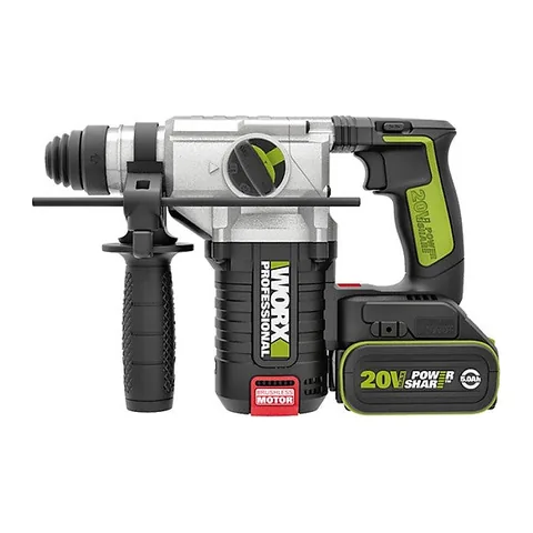 Máy khoan búa dùng pin Li-ion 20V Worx WU388.7 24mm (2 Pin 8Ah & 1 Sạc)