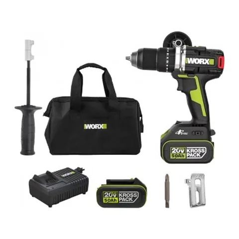 Máy Khoan Động Lực 20V Worx WU377 (2 Pin 5.0Ah & Sạc)