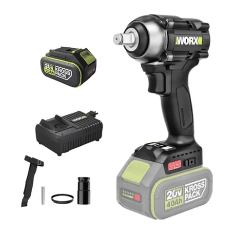 Máy Khoan Pin 20V (1 Pin 5.0Ah, 1 Sạc 6A, Túi Vải) Worx WE272.15.6B