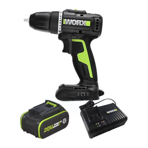 Máy Khoan Pin 20V, 50Nm (Pin 5Ah + Sạc 2Ah) Worx WE212.15.2B