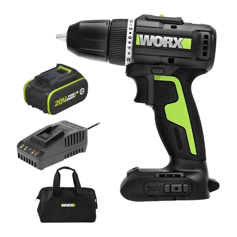 Máy Khoan Pin 20V Có Búa (Pin 5Ah + Sạc 2Ah) Worx WE213.15.2B