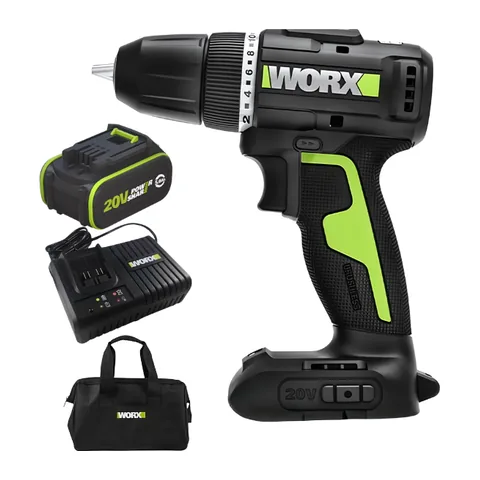 Máy Khoan Pin 20V Có Búa (Pin 5Ah + Sạc 6Ah) Worx WE213.15.6B