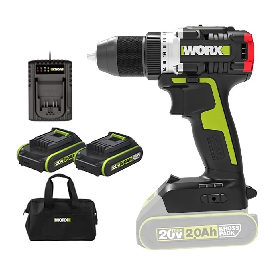 Máy Khoan Pin 20V (Pin 4Ah + Sạc 6Ah) Worx WU193.14.6B