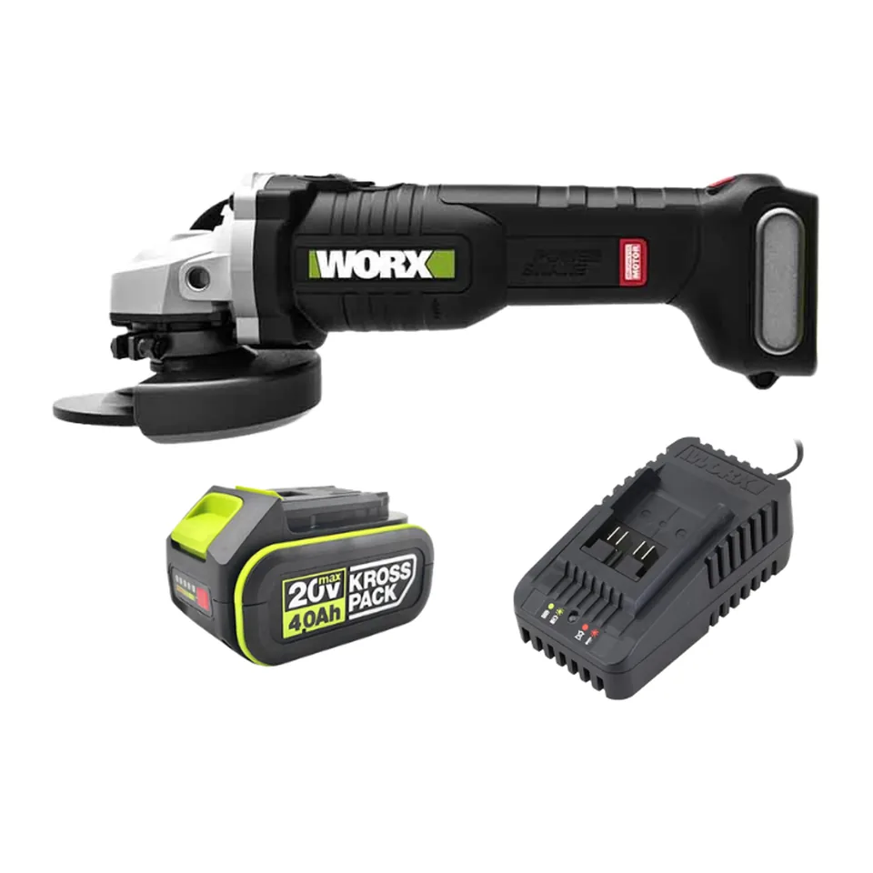 Máy Mài Góc Dùng Pin 20V (1 Pin 4.0Ah, 1 Sạc 2A) Worx WU806.14.2
