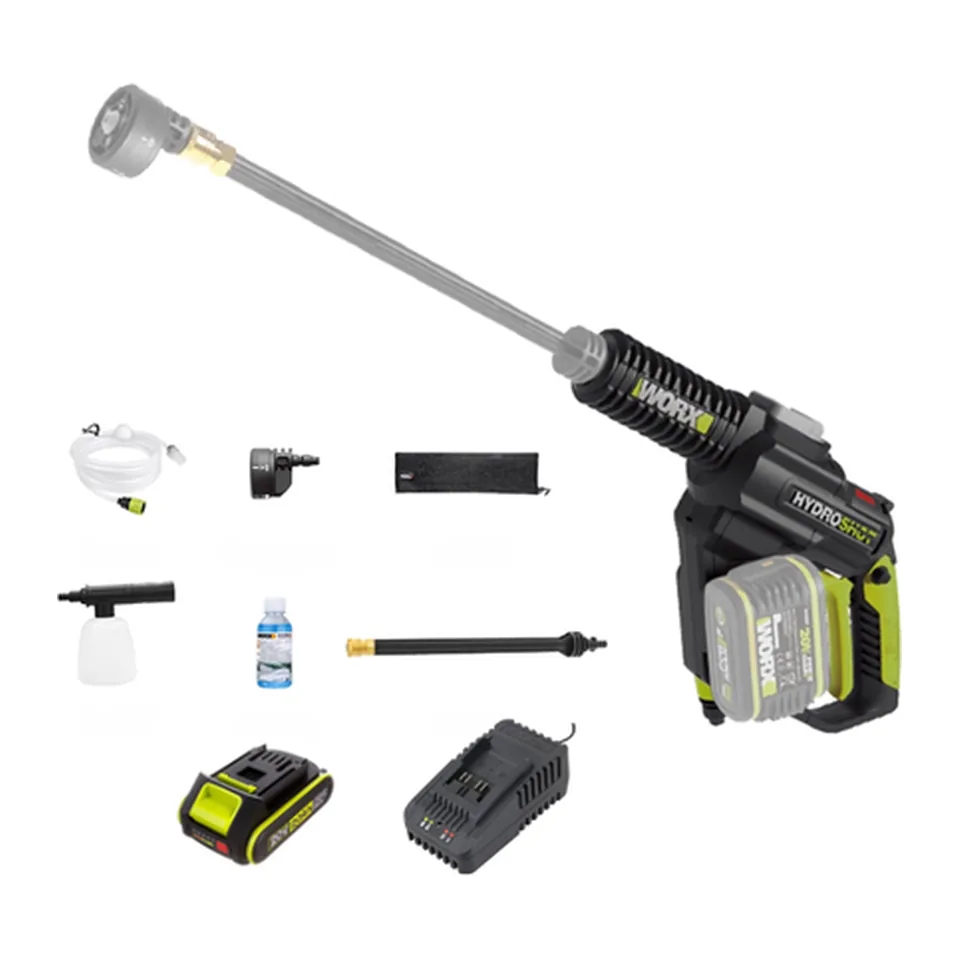 Máy Rửa Xe Áp Lực Cao Dùng Pin 20V (1 Pin 5.0Ah, 1 Sạc 6A) Worx WU630.15.6B