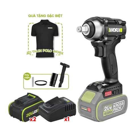 MÁY SIẾT BU LÔNG WE272 400N DÙNG PIN LI-ION 20V – WORX GREEN.