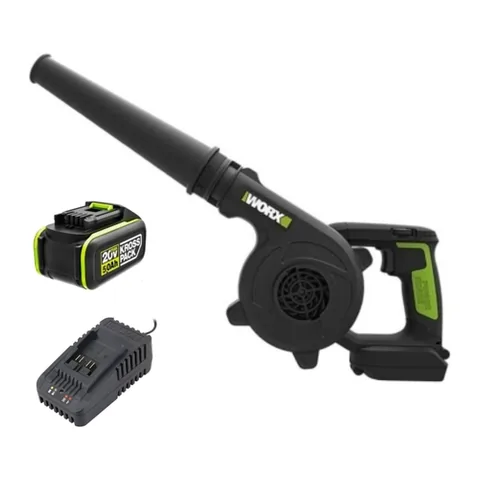 Máy Thổi Bụi Dùng Pin 20V (1 Pin 5.0Ah, 1 Sạc 2A) Worx WU230.15.2B