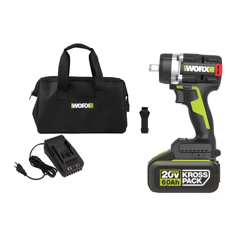 Máy vặn bu lông dùng pin 20V Worx WU270.1 (1 Pin 6.0Ah, 1 Sạc)