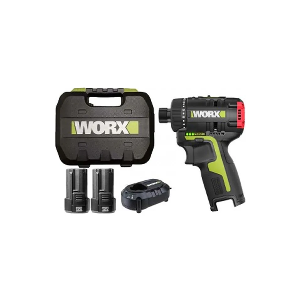 Máy vặn vít cấp trượt dùng pin 12V Worx WU129 (2 Pin 2.0Ah, 1 Sạc)