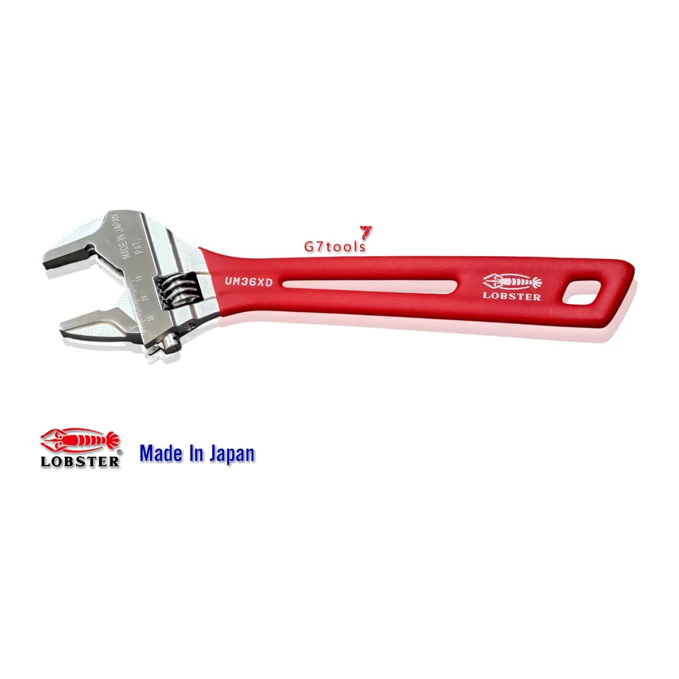 Mỏ Lết Lobster UM36XD Hybrid Ngàm Mở 8-36mm Tay Cầm Bọc Nhựa - Sản Xuất Tại Nhật Bản