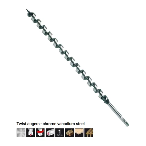 Mũi Ruko Auger Ø6mm Khoan Gỗ Sâu Chiều Dài Lưỡi Flute 160mm