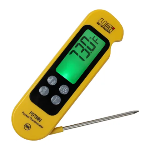 Nhiệt kế bỏ túi điện tử UEi PDT660 đạt NSF, đầu dò gập, màn hình đèn nền