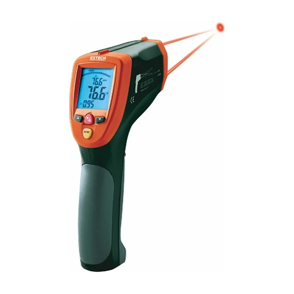 Nhiệt kế hồng ngoại hai tia laser Extech dải nhiệt độ cao, tỷ lệ 50:1, có ngõ vào Type K