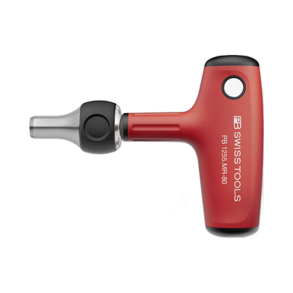 PB Swiss Tools 1255.MR-80 CBB Tua Vít Thanh Chữ T Đảo Chiều Ratchet Gắn Mũi Bits 1/4" (New 2024)