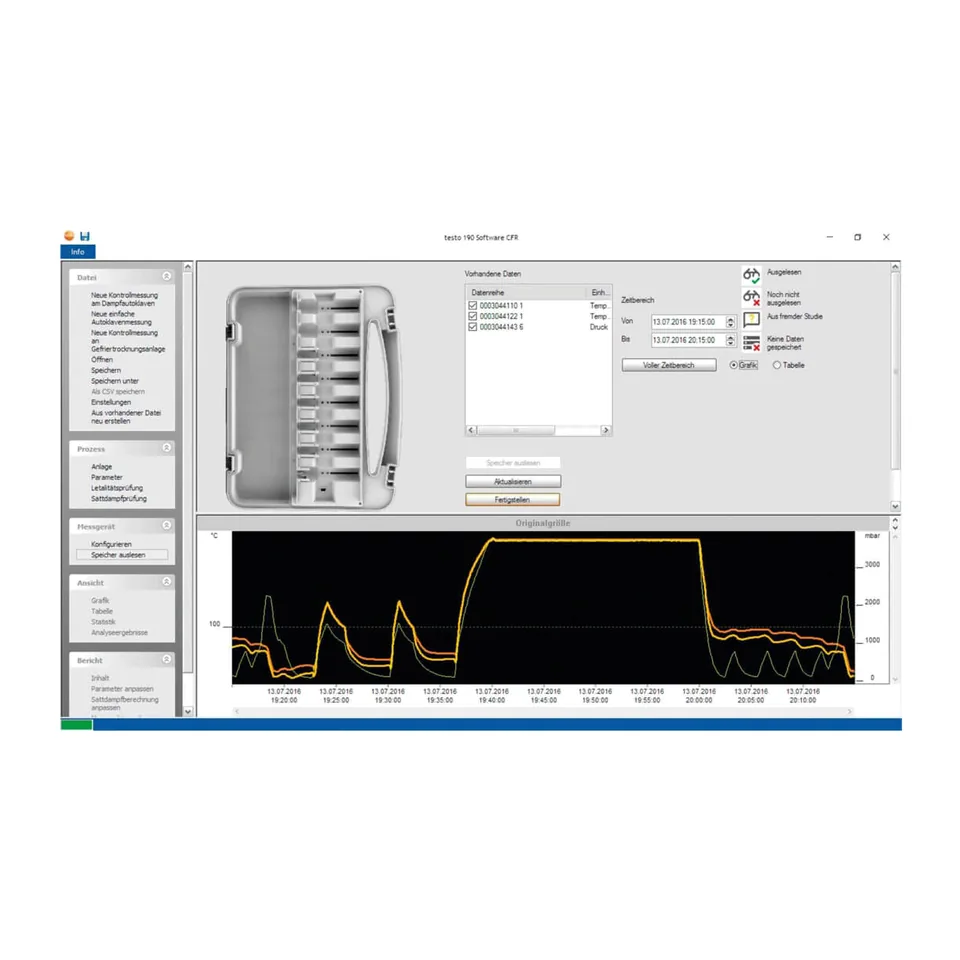 Phần mềm testo 190 CFR