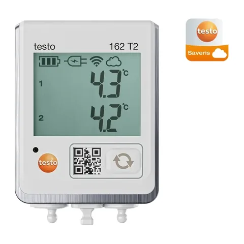 testo 162 T2 - Máy đo ghi dữ liệu online với 2 kết nối đầu dò nhiệt độ NTC