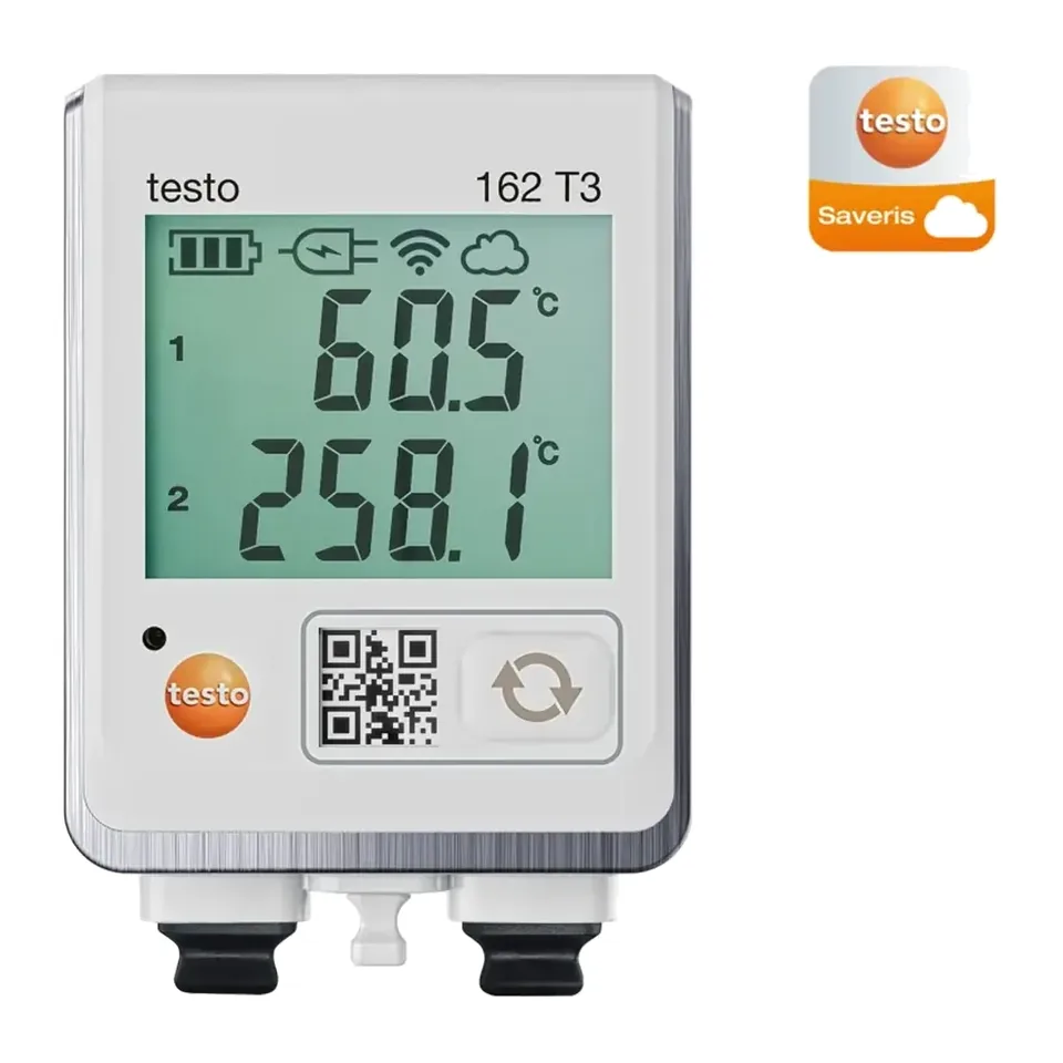 testo 162 T3 - Máy đo ghi dữ liệu online với 2 kết nối đầu dò nhiệt độ TC
