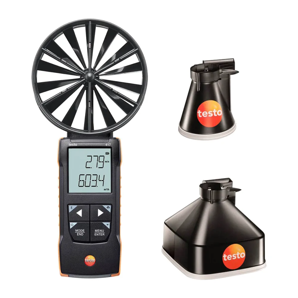 testo 417 Kit 1 - Máy đo vận tốc gió và bộ phễu