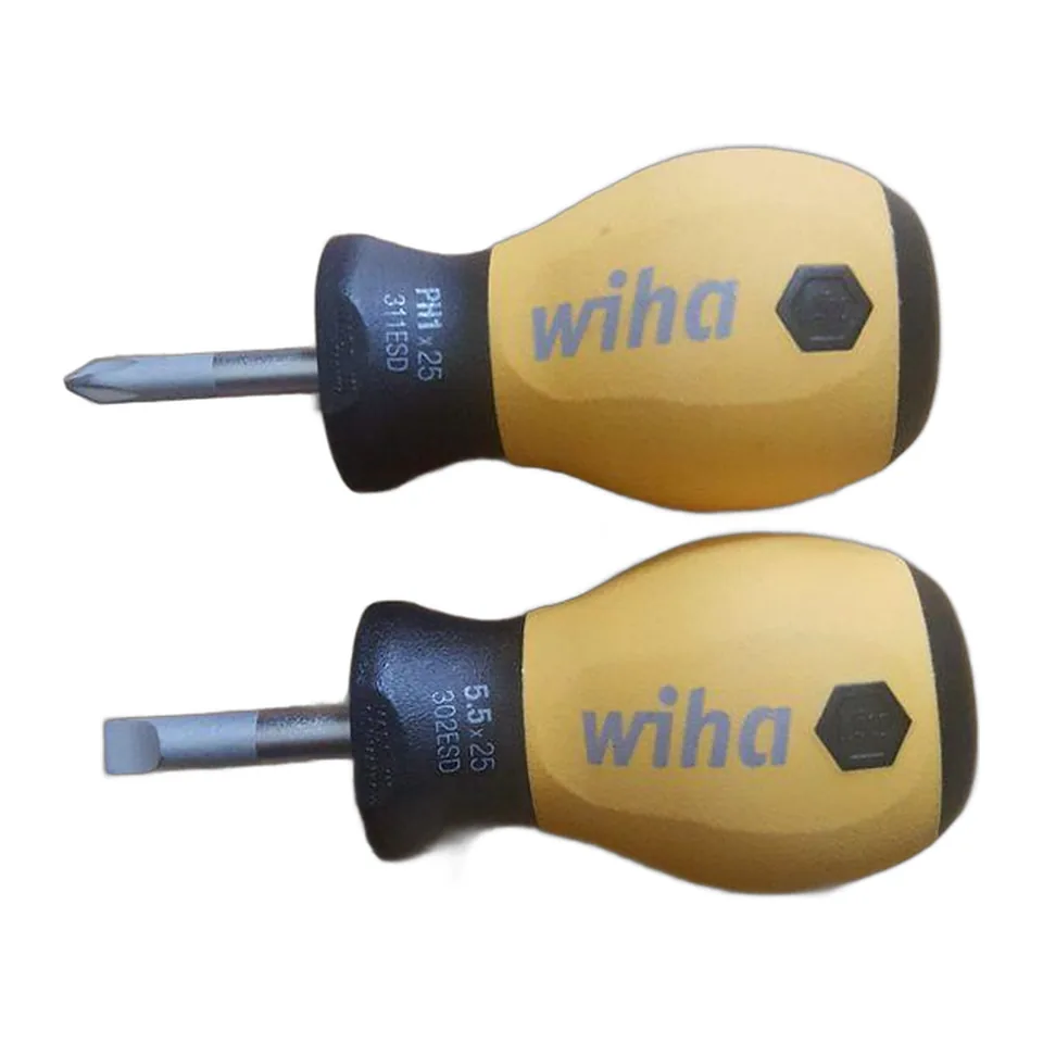 Tua vít bake Wiha 32154 SoftFinish ESD thân ngắn PH1 × 25 mm