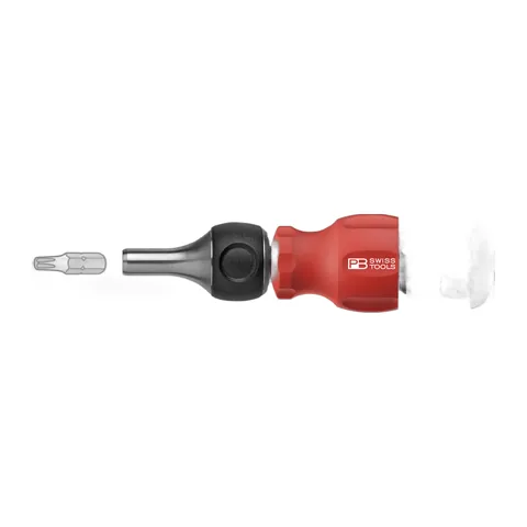 PB Swiss Tools 8453.R-30 Tua vít Stubby Đảo Chiều Gồm 6 Mũi Bits