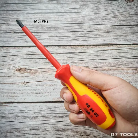 Tua Vít Knipex 98 24 02 Size PH2 Cách Điện 1000 Volt