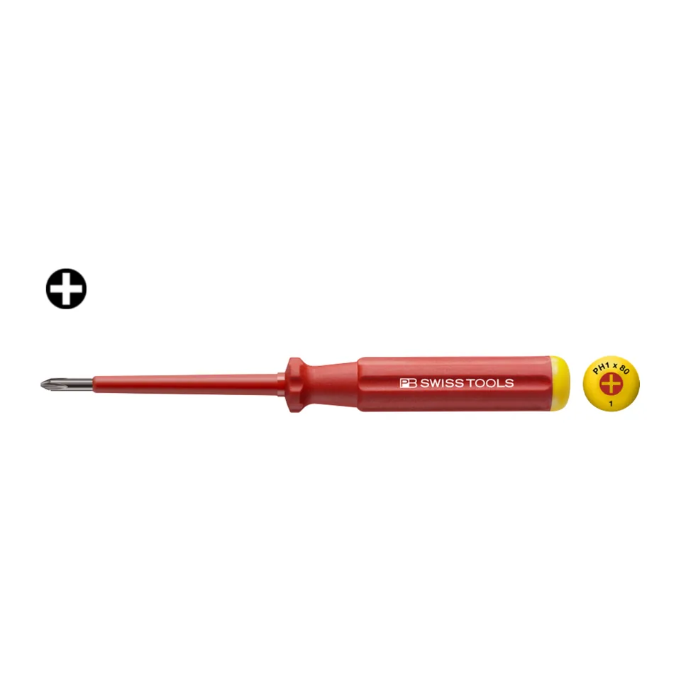 Tua Vít Cách Điện 1000V PB Swiss Tools 5190.SL 1-80 Mũi Slim PH 1