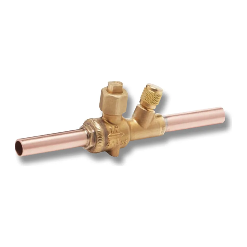Van bi ép có van nạp Schrader RLS 3/8" cho ống đồng gas lạnh (3791060600111)