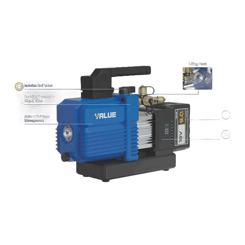 Bơm hút chân không dùng pin VALUE VRP-6DLi 2 cấp 1/2HP