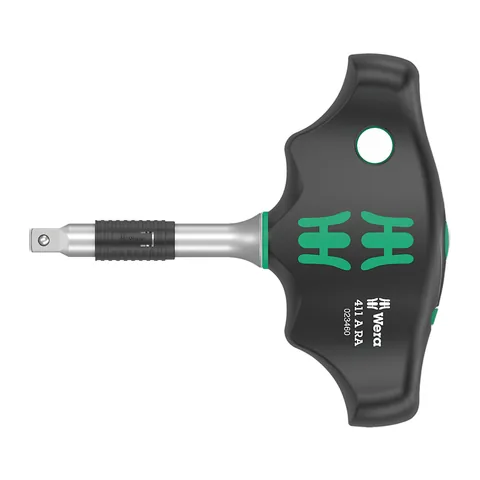 Wera 411 A RA Thanh Chữ T Ratchet Đảo Chiều Gắn Khẩu 1/4" 05023460001
