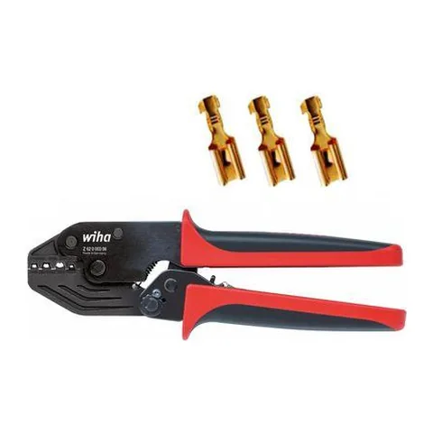 Kìm bấm cos dẹt Wiha 33842, 0.25–6 mm², dài 220 mm