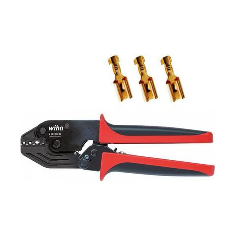 Kìm bấm cos dẹt Wiha 33842, 0.25–6 mm², dài 220 mm